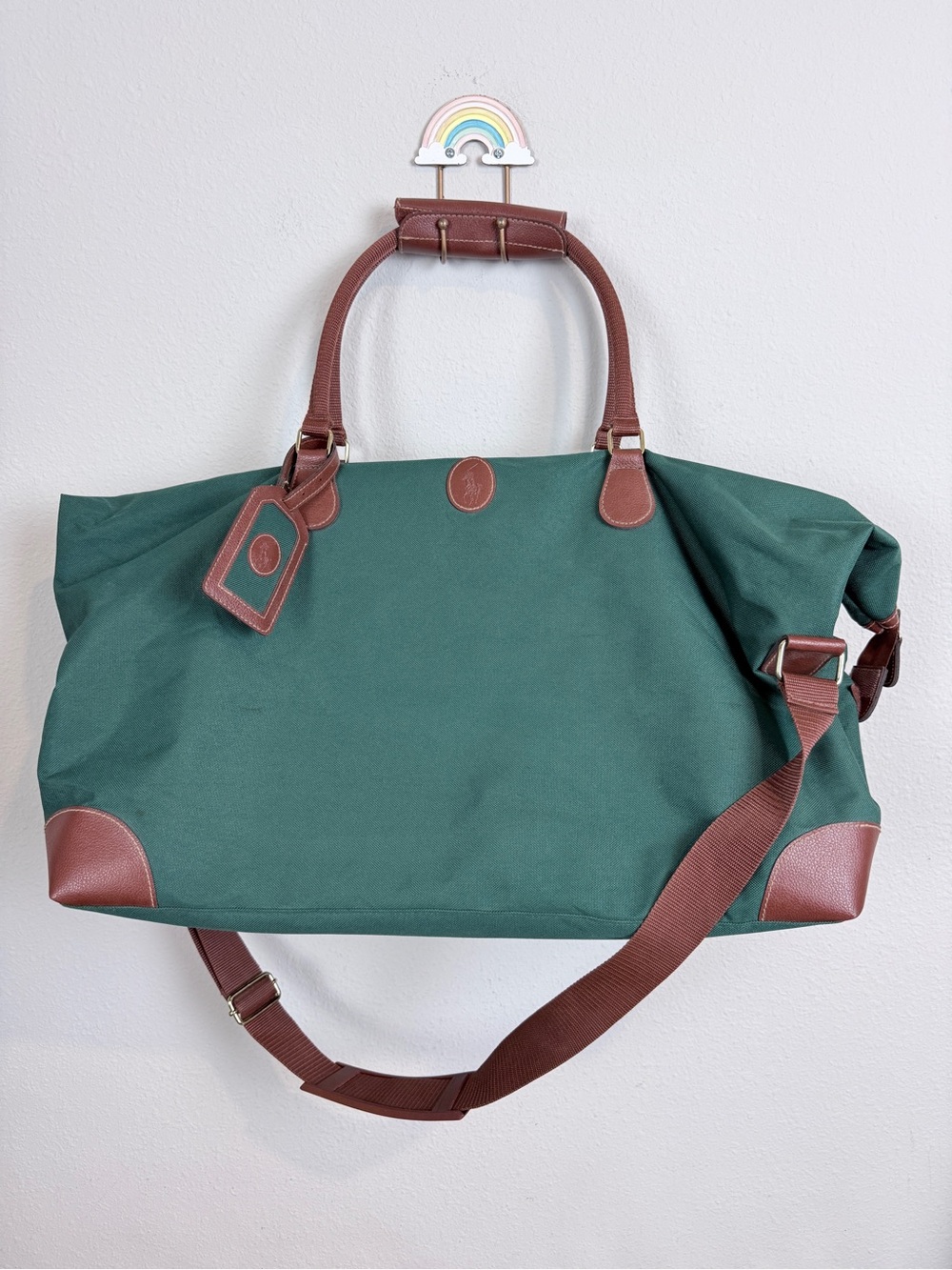 Ralph Lauren Fragrances Green Nylon Weekender Bag